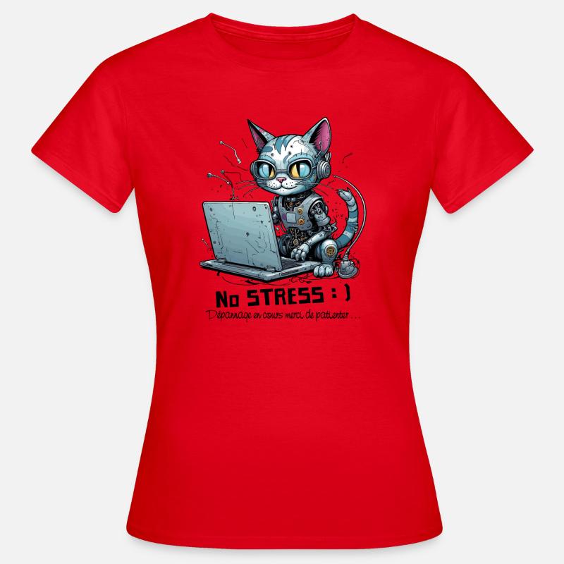 Geeky computer chat, computer humor - Women's T-Shirt - red