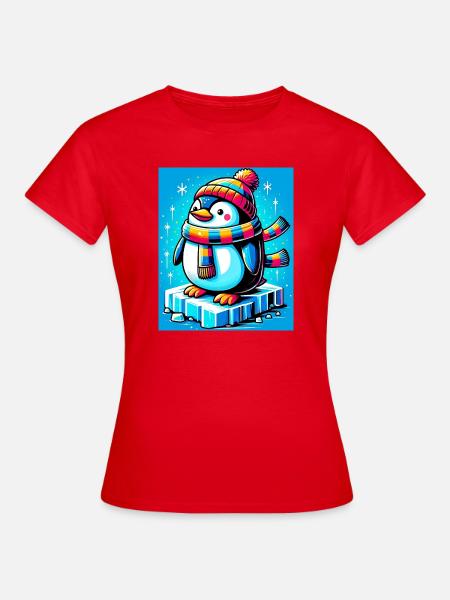 Pinguin - Frauen T-Shirt - Rot