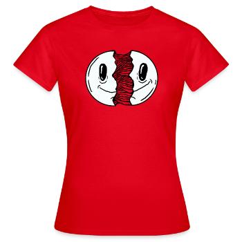 Smile Open - Women's T-Shirt - red - Front - AI Model Female 172 dark (172cm)