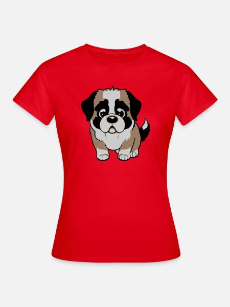 bernhardiner hund - Frauen T-Shirt - Rot
