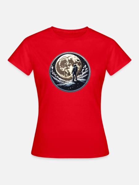 Mond-Mann - Frauen T-Shirt - Rot