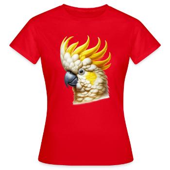 Perroquet cacatoès - T-shirt Femme - rouge - Devant - AI Model Female 172 dark (172cm)