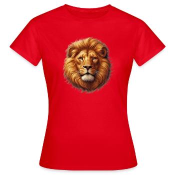 Lion - Women's T-Shirt - red - Front - AI Model Female 172 dark (172cm)