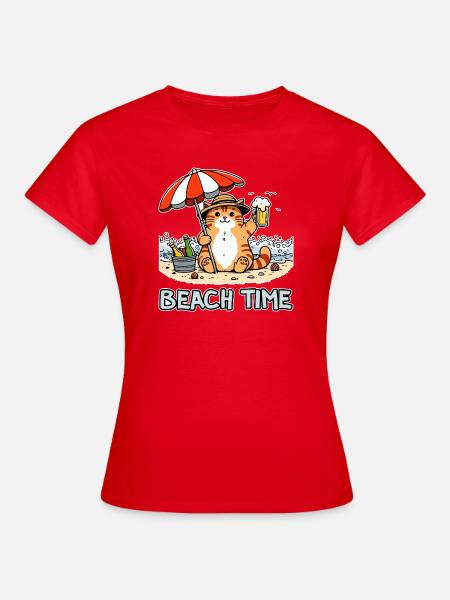 Strandzeit 2 - Frauen T-Shirt - Rot