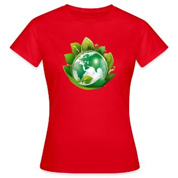 planète terre, mère nature - T-shirt Femme - rouge - Devant - AI Model Female 172 dark (172cm)