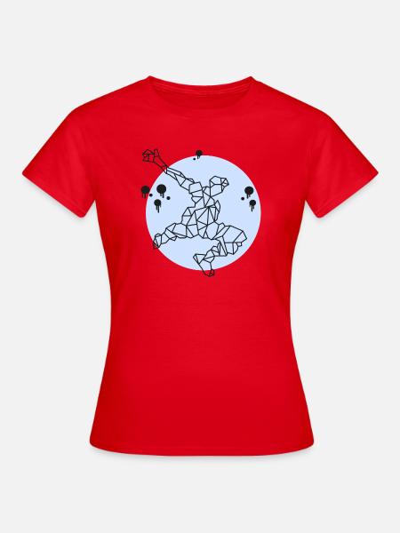 Sport - kleur - Vrouwen T-shirt - rood