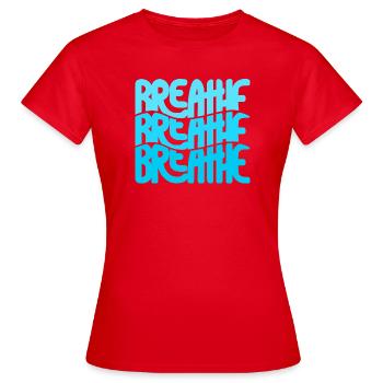 Respirer - T-shirt Femme - rouge - Devant - AI Model Female 172 dark (172cm)