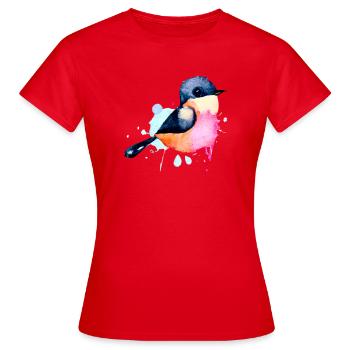 Mésange - T-shirt Femme - rouge - Devant - AI Model Female 172 dark (172cm)