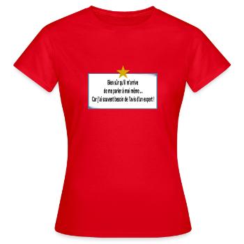I'm talking to myself - Women's T-Shirt - red - Front - AI Model Female 172 dark (172cm)