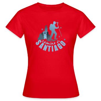 Camino de Santiago, Camino de Santiago - Women's T-Shirt - red - Front - AI Model Female 172 dark (172cm)