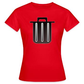 MÜLL MÜLLEIMER - Frauen T-Shirt - Rot - Vorne - AI Model Female 172 dark (172cm)