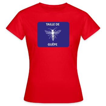 Taille de guêpe - T-shirt Femme - rouge - Devant - AI Model Female 172 dark (172cm)