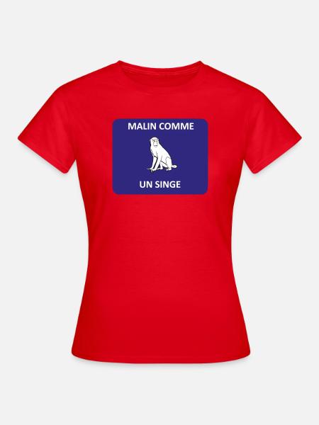 Clever wie ein Affe - Frauen T-Shirt - Rot