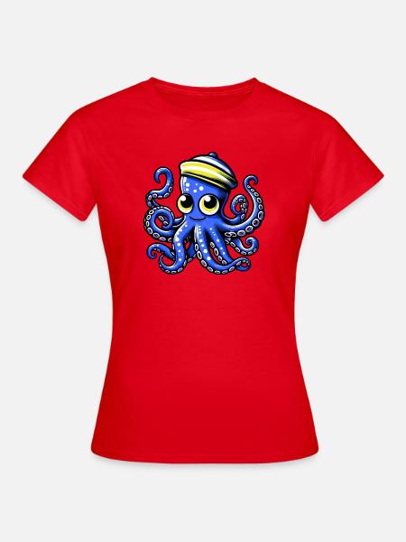 Krake - Frauen T-Shirt - Rot