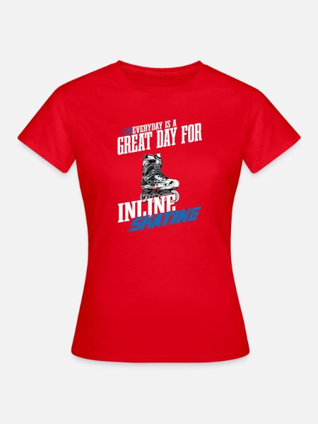 Inline Skating - Frauen T-Shirt - Rot