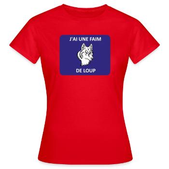 Ich bin hungrig wie ein Wolf - Frauen T-Shirt - Rot - Vorne - AI Model Female 172 dark (172cm)