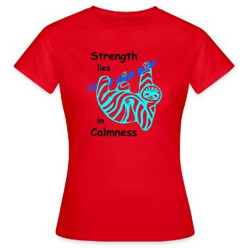 Paresse, Calme - T-shirt Femme - rouge - Devant - AI Model Female 172 dark (172cm)