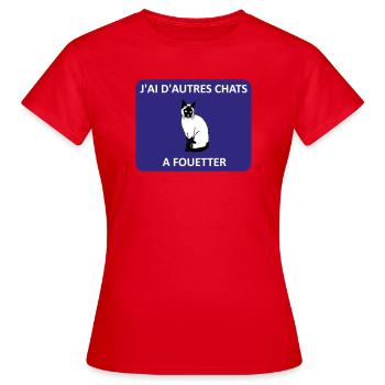 I have other fish to fry. - Women's T-Shirt - red - Front - AI Model Female 172 dark (172cm)