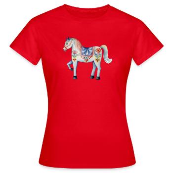 Cheval Dala - T-shirt Femme - rouge - Devant - AI Model Female 172 dark (172cm)