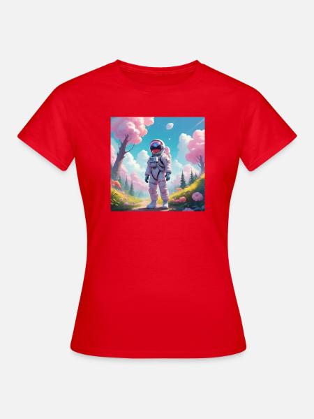 Spaceman - Frauen T-Shirt - Rot