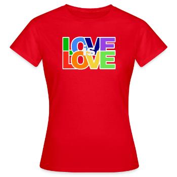 Déclaration d’amour colorée - T-shirt Femme - rouge - Devant - AI Model Female 172 dark (172cm)