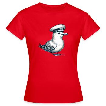 Mouette - T-shirt Femme - rouge - Devant - AI Model Female 172 dark (172cm)
