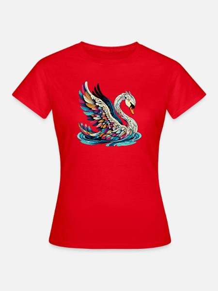 Schwan - Frauen T-Shirt - Rot