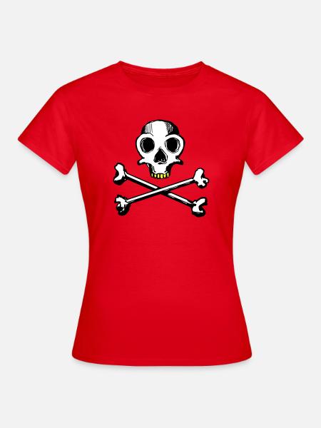 Skull and Bones 3c - Frauen T-Shirt - Rot