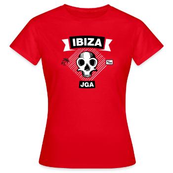 IBIZA Promille - JGA unter Palmen - Frauen T-Shirt - Rot - Vorne - AI Model Female 172 dark (172cm)