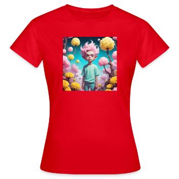 Lutin - T-shirt Femme - rouge - Devant - AI Model Female 172 dark (172cm)