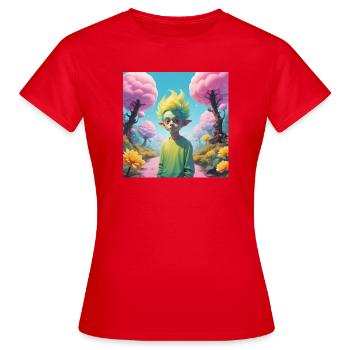 Lutin - T-shirt Femme - rouge - Devant - AI Model Female 172 dark (172cm)