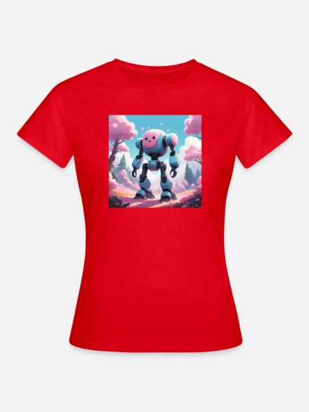 Robot - Frauen T-Shirt - Rot