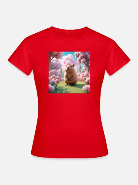 Capybara - Frauen T-Shirt - Rot