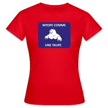 Short-sighted as a mole - Women's T-Shirt - red - Front - AI Model Female 172 dark (172cm)