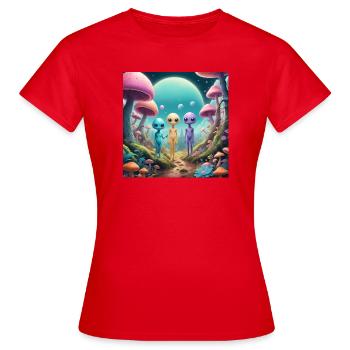 Étrangers - T-shirt Femme - rouge - Devant - AI Model Female 172 dark (172cm)