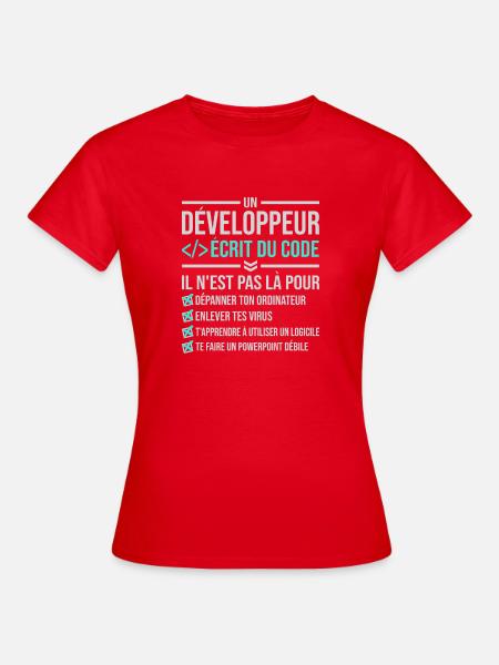 Entwickler, der Code schreibt - Frauen T-Shirt - Rot