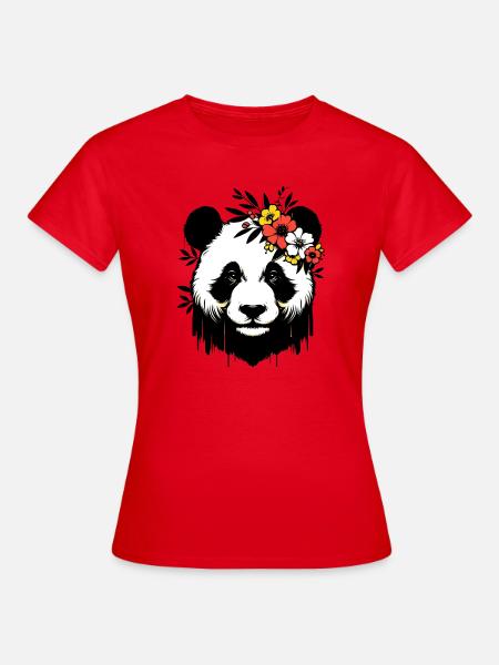 Panda - Frauen T-Shirt - Rot