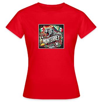 Monterrey Mexiko Städte Design - Frauen T-Shirt - Rot - Vorne - AI Model Female 172 dark (172cm)