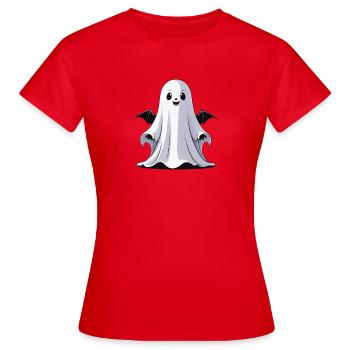 Halloween Gespenst - Frauen T-Shirt - Rot - Vorne - AI Model Female 172 dark (172cm)