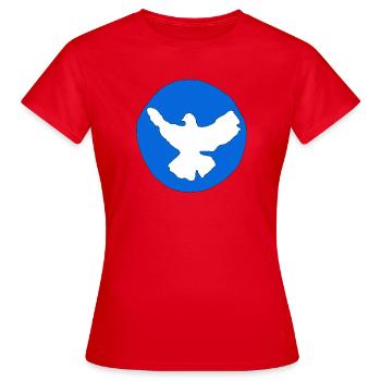 Colombe de la Paix - T-shirt Femme - rouge - Devant - AI Model Female 172 dark (172cm)
