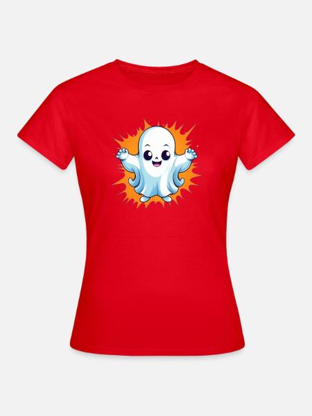 Halloween Gespenst - Frauen T-Shirt - Rot
