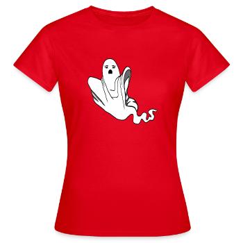 Gespenst - Frauen T-Shirt - Rot - Vorne - AI Model Female 172 dark (172cm)