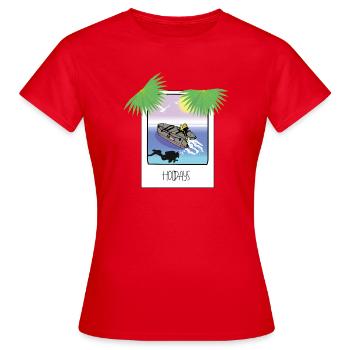 Instantané Vacances - T-shirt Femme - rouge - Devant - AI Model Female 172 dark (172cm)