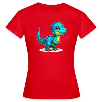 Dinosaure - T-shirt Femme - rouge - Devant - AI Model Female 172 dark (172cm)