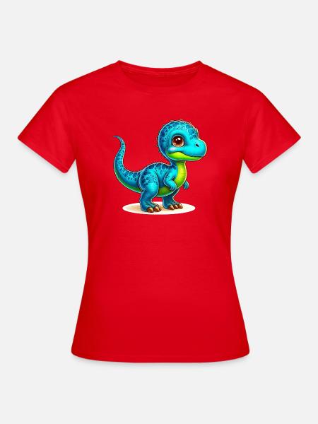 Dinosaurier - Frauen T-Shirt - Rot