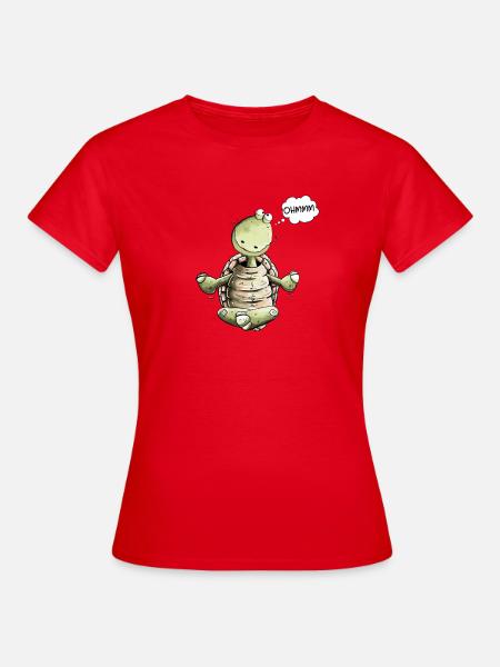 Schildkröte Yoga Ohmmm - Frauen T-Shirt - Rot