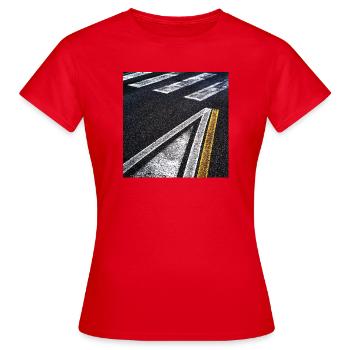 Road Drawings - Women's T-Shirt - red - Front - AI Model Female 172 dark (172cm)