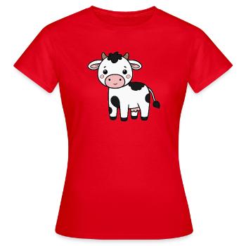 Vache Vaches - T-shirt Femme - rouge - Devant - AI Model Female 172 dark (172cm)