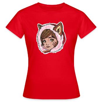 Le Petit Chaperon Rouge en petit loup - T-shirt Femme - rouge - Devant - AI Model Female 172 dark (172cm)