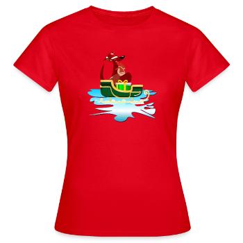 CHRISTMAS KANGAROO SLEIGH - Women's T-Shirt - red - Front - AI Model Female 172 dark (172cm)